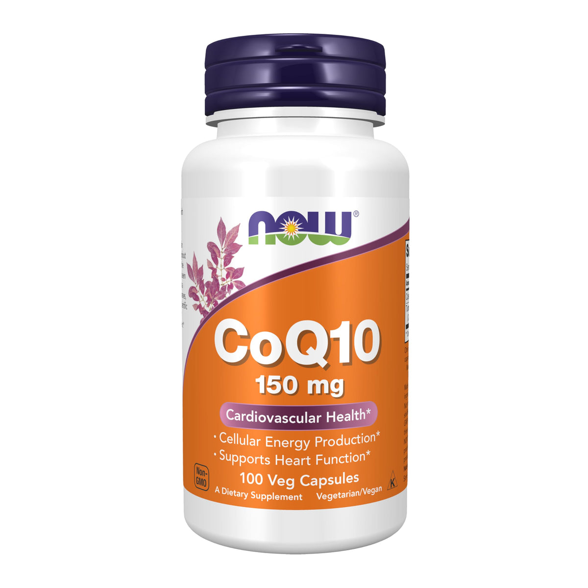 NOW Foods frasco frontal mostrando 100 cápsulas, beneficios prácticos