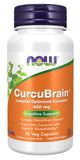 NOW CurcuBrain frente del empaque mostrando 50 cápsulas y beneficios