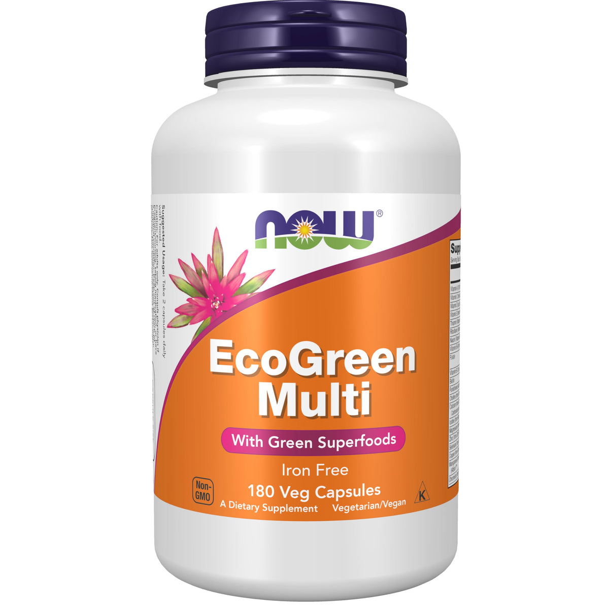 NOW ecoGreen multi frente del envase mostrando diseño y beneficios