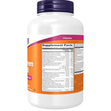 NOW etiqueta con datos nutricionales y certificaciones claras