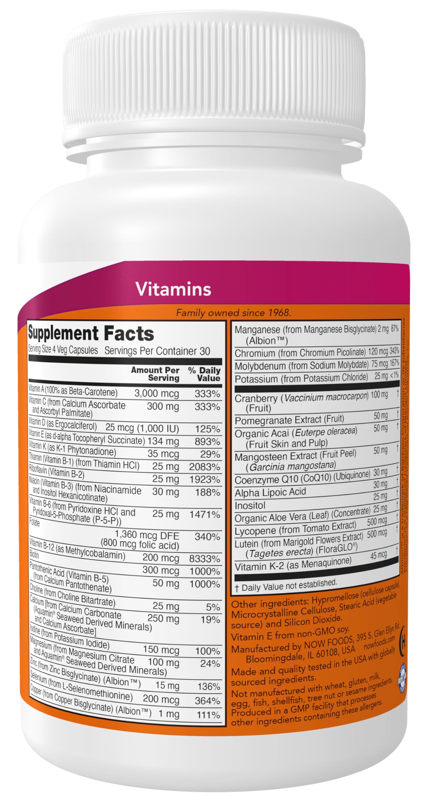 NOW Foods cápsula Eve™ primer plano mostrando textura y pureza del producto