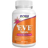 NOW Foods Eve frontal del envase mostrando el diseño y beneficios del producto
