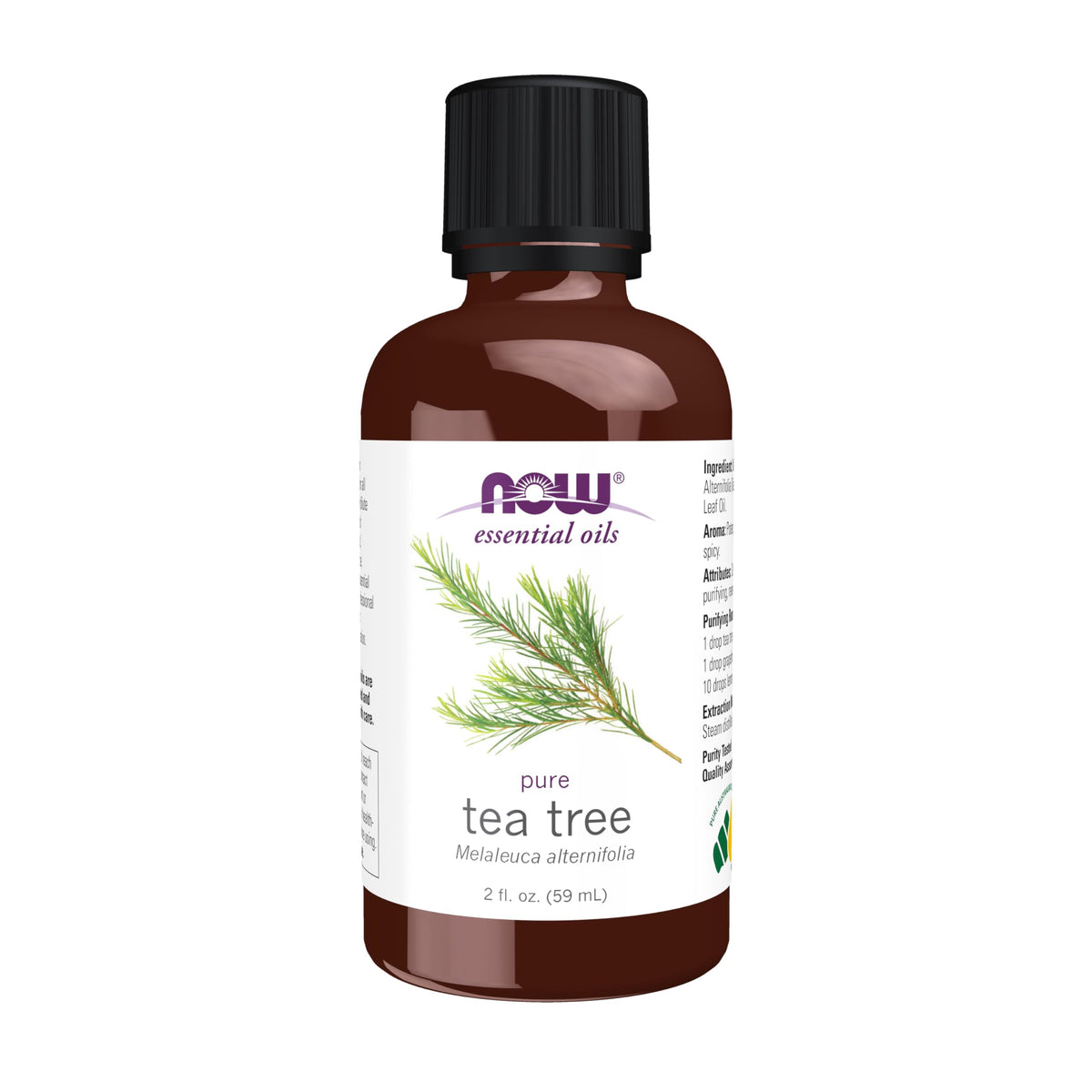 NOW Foods frasco frontal de 2 oz mostrando presentación y volumen