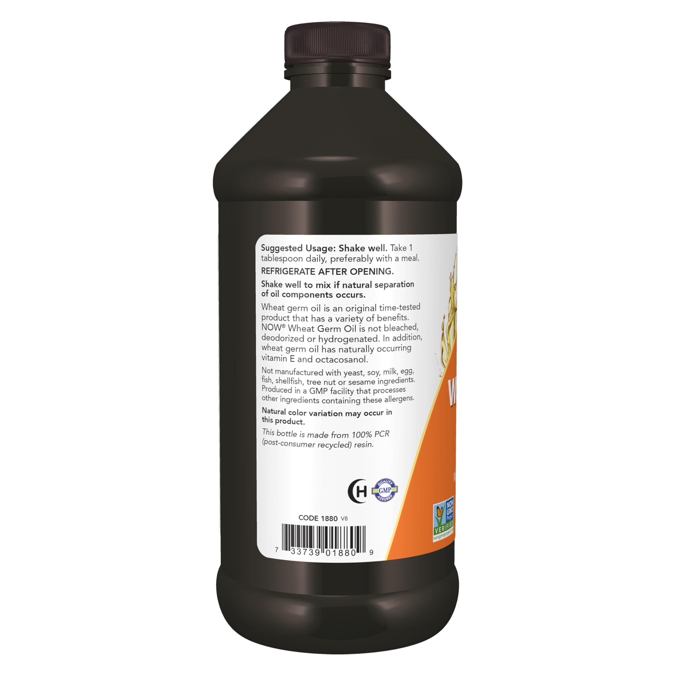 NOW Foods cucharada de aceite mostrando porción fácil de usar