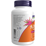 NOW Foods ADAM etiqueta de ingredientes clara y transparente
