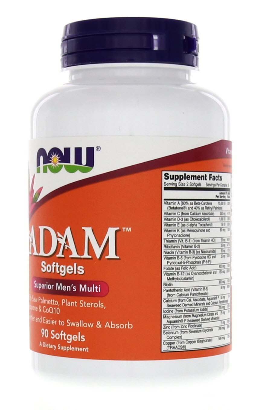 NOW Foods Adam pack de dos frascos ideal para suministro prolongado