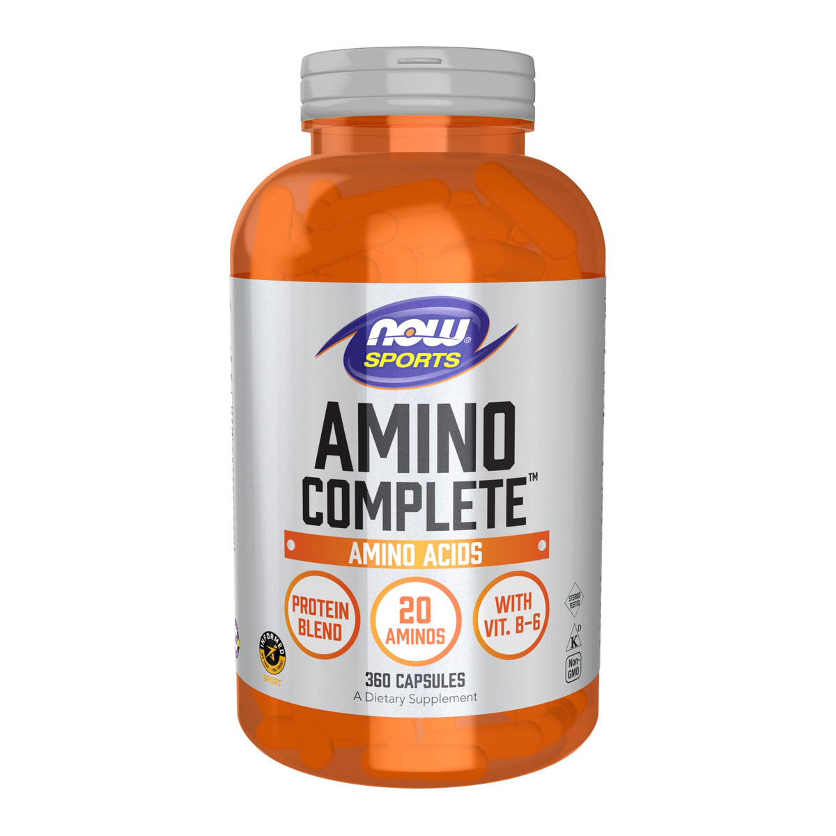 Now Foods muestra el frasco frontal con etiqueta clara y beneficios de conveniencia