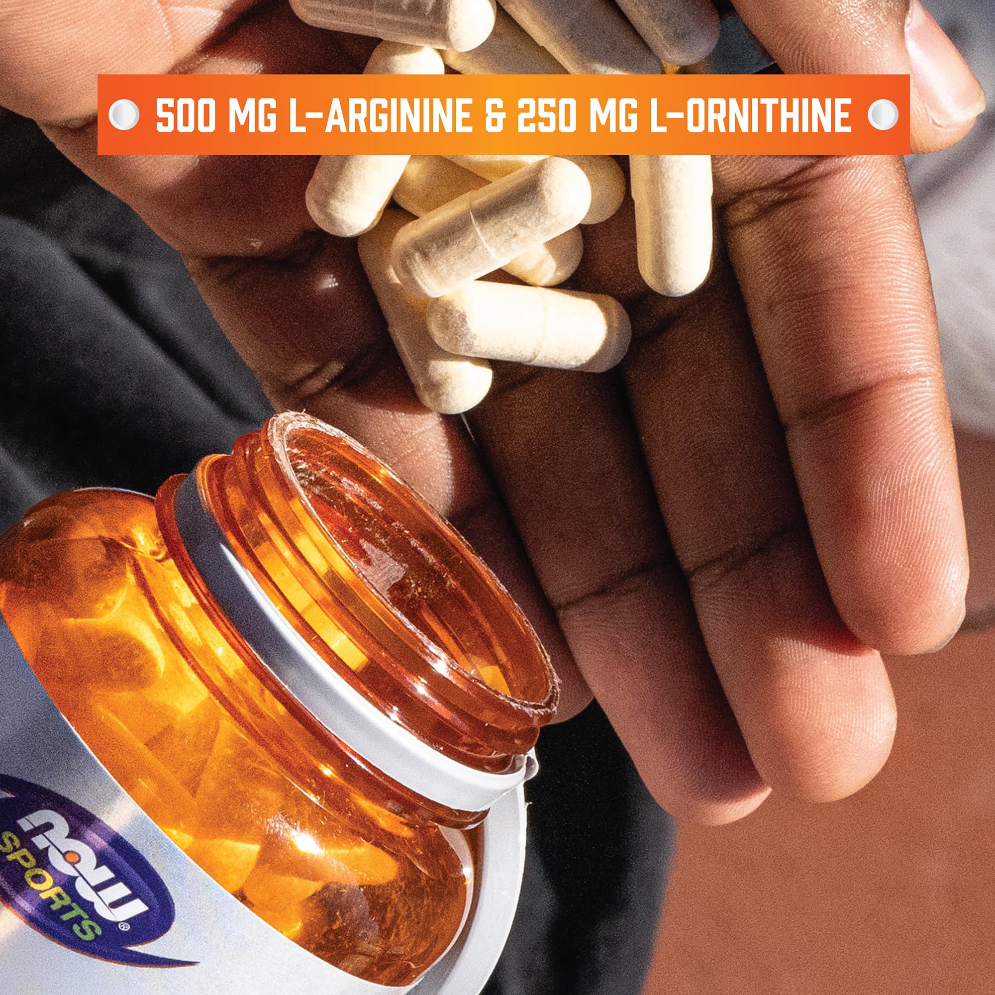 NOW Foods polvo de ingrediente sobre superficie, transparencia en composición