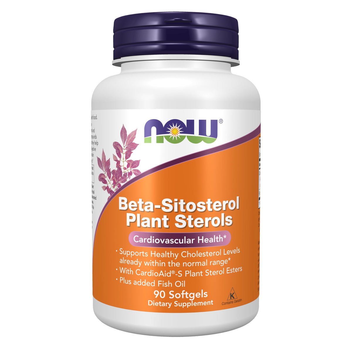 NOW Foods envase frontal mostrando softgels y beneficios del producto