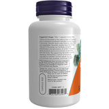 NOW Foods etiqueta con información nutricional y certificación GMP como garantía