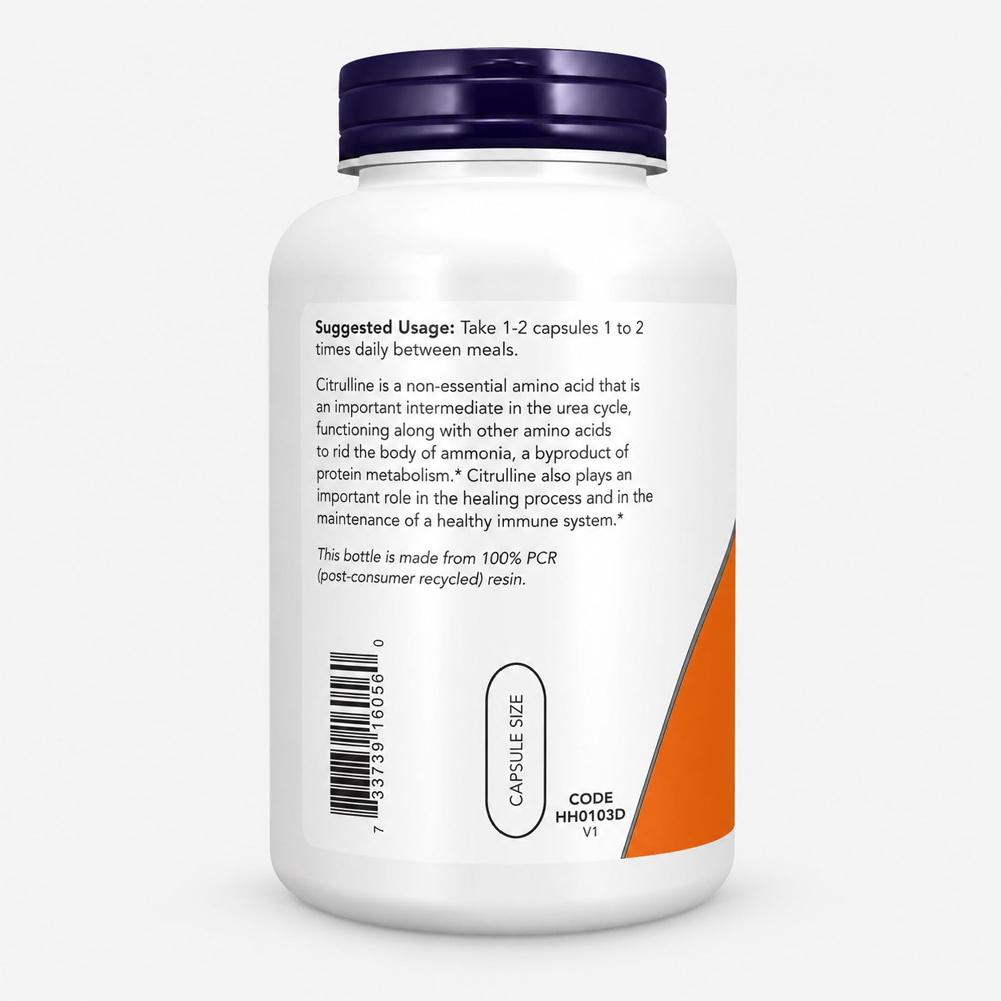 NOW Foods cápsulas extendidas sobre fondo neutro, beneficio: fácil dosificación vegana