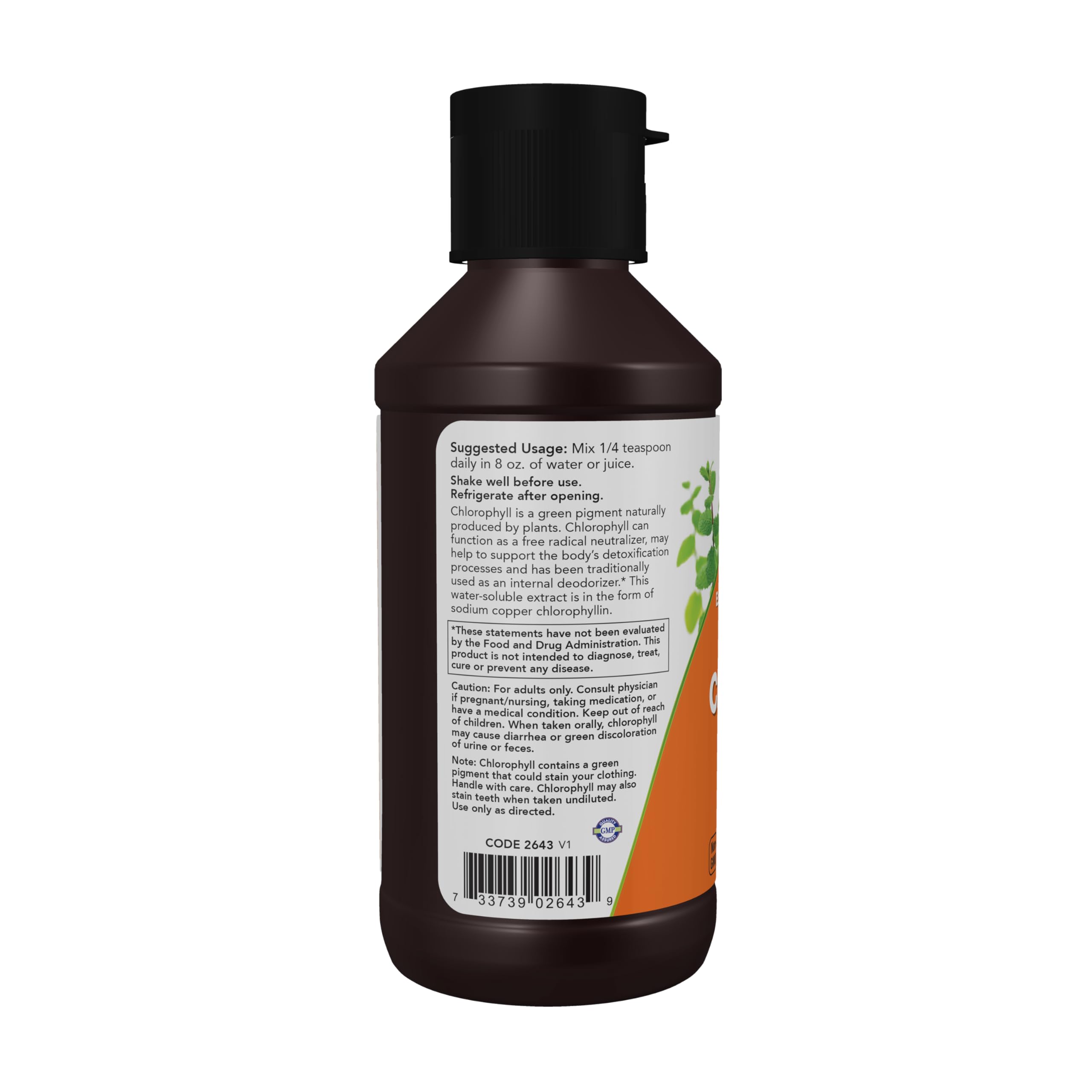 NOW Foods gota de líquido mostrando textura soluble y sin sabor detectable