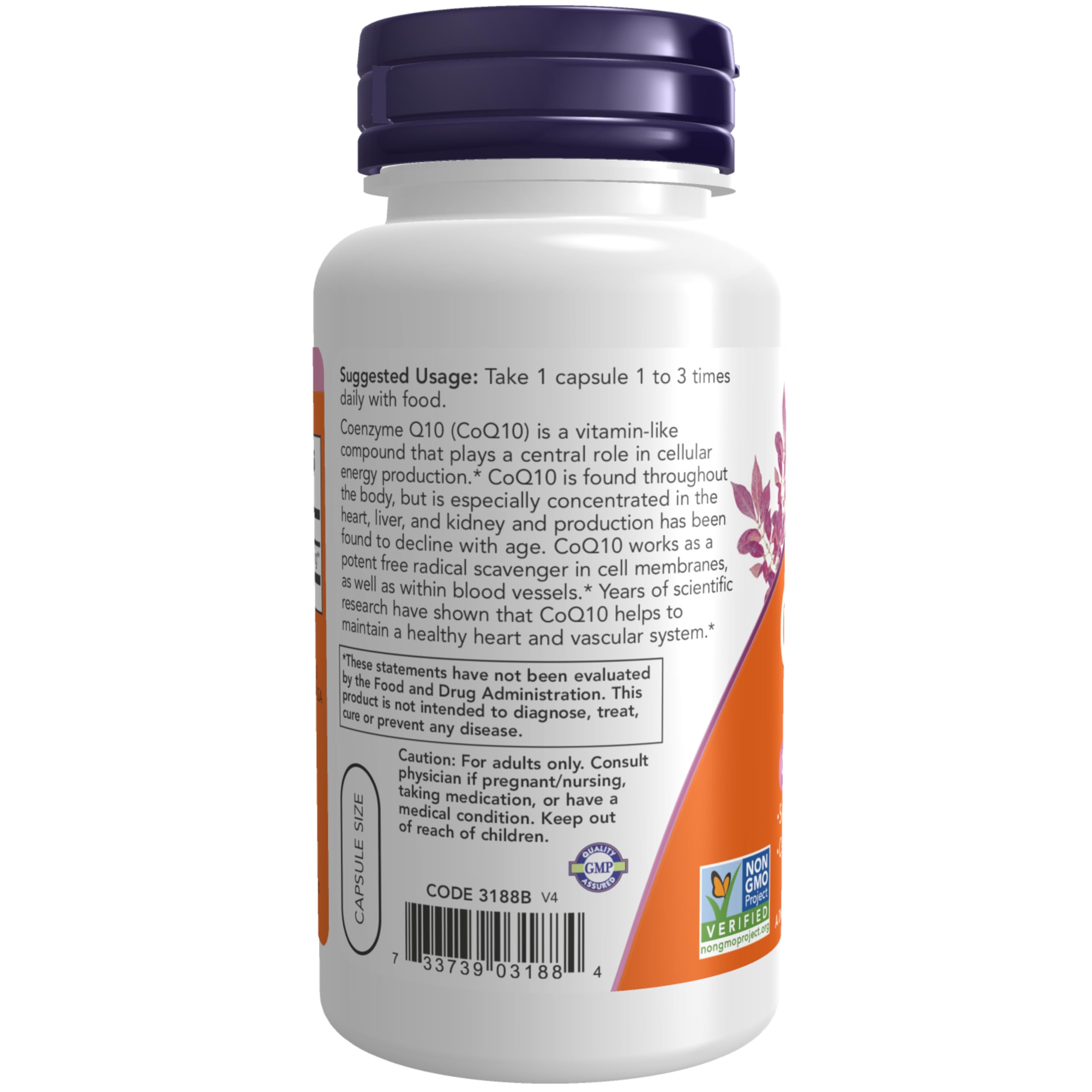 NOW Foods etiqueta con certificaciones GMP, Non-GMO, Halal y Kosher