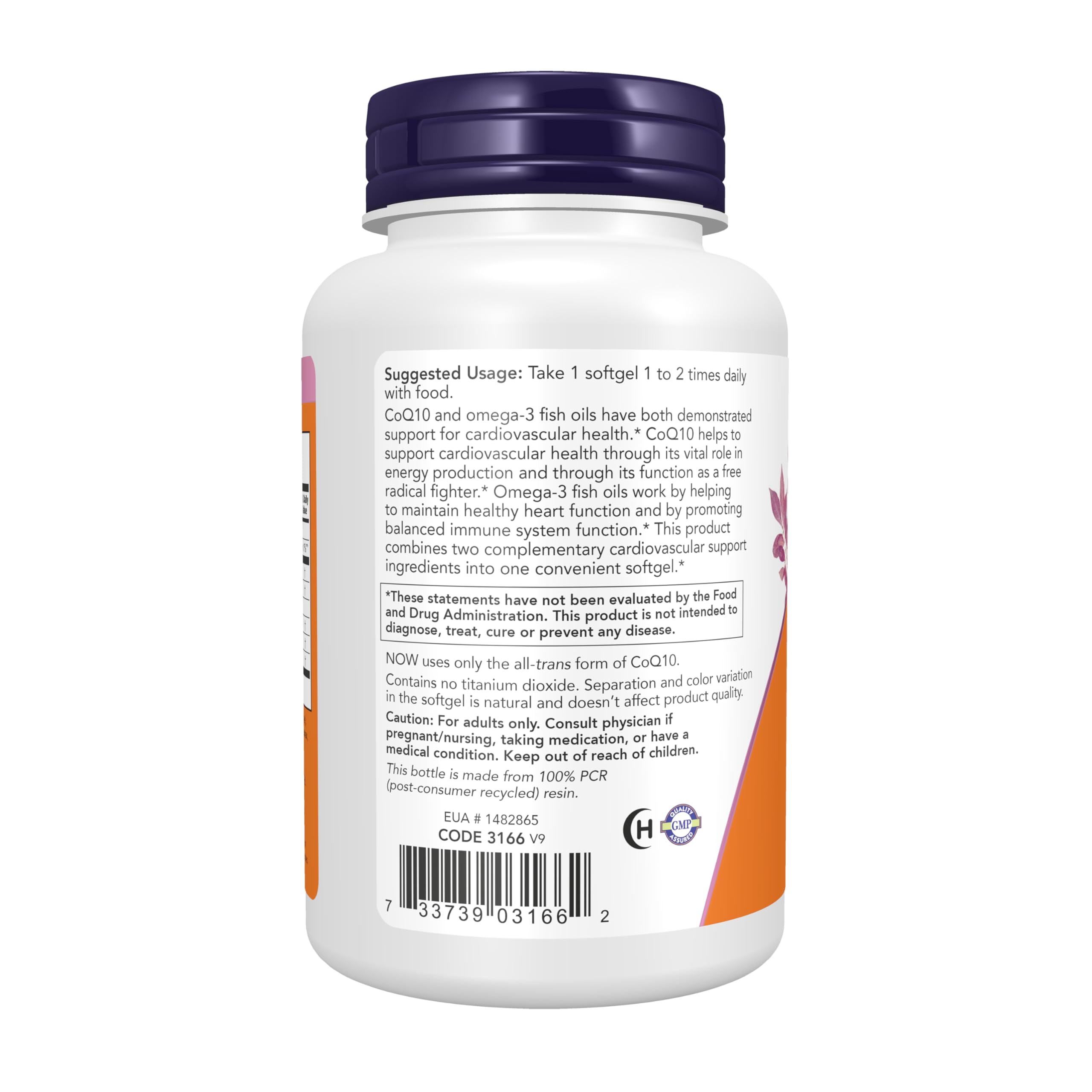 NOW Foods caja abierta con softgels exhibiendo contenido y cantidad