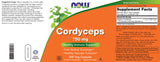 NOW Foods primer plano del micelio de Cordyceps en polvo para inspección