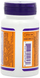NOW Foods frasco al lado de una regla para comparar tamaño