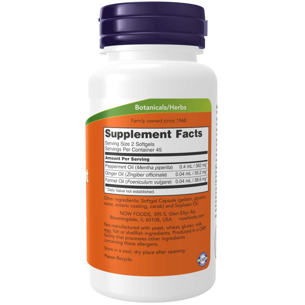 NOW Foods primer plano de cápsula blanda mostrando textura estable