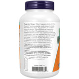 NOW Foods etiqueta con lista de ingredientes y minerales traza en foco legible