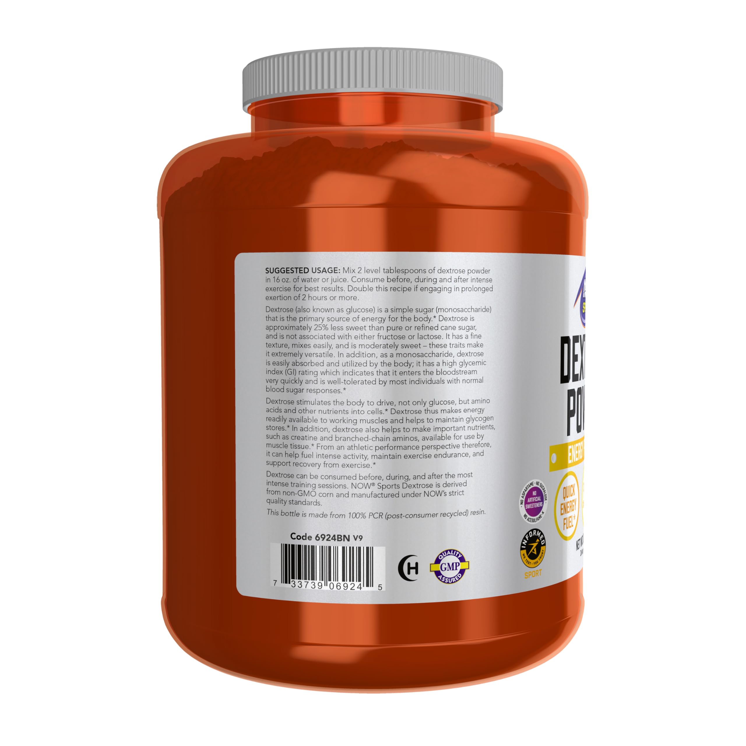 NOW Foods cuchara con dextrosa medida precisa para mezclas deportivas