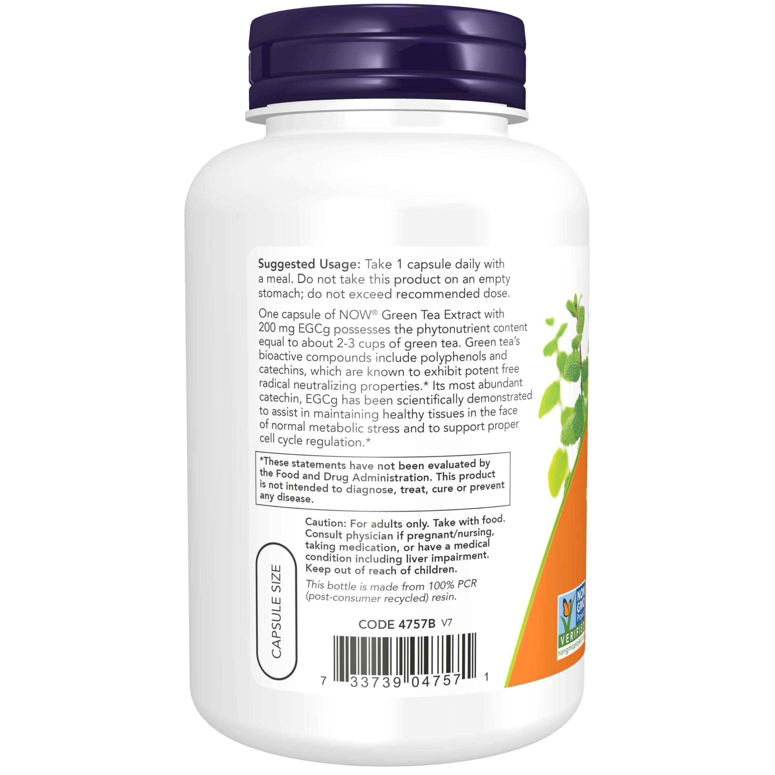 NOW Foods cápsula en mano para mostrar tamaño y conveniencia de la dosis diaria