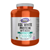 Now Foods empaque frontal muestra polvo de clara de huevo, confianza y pureza