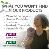 Now Foods aceites en difusor en salón, ambiente relajante inmediato
