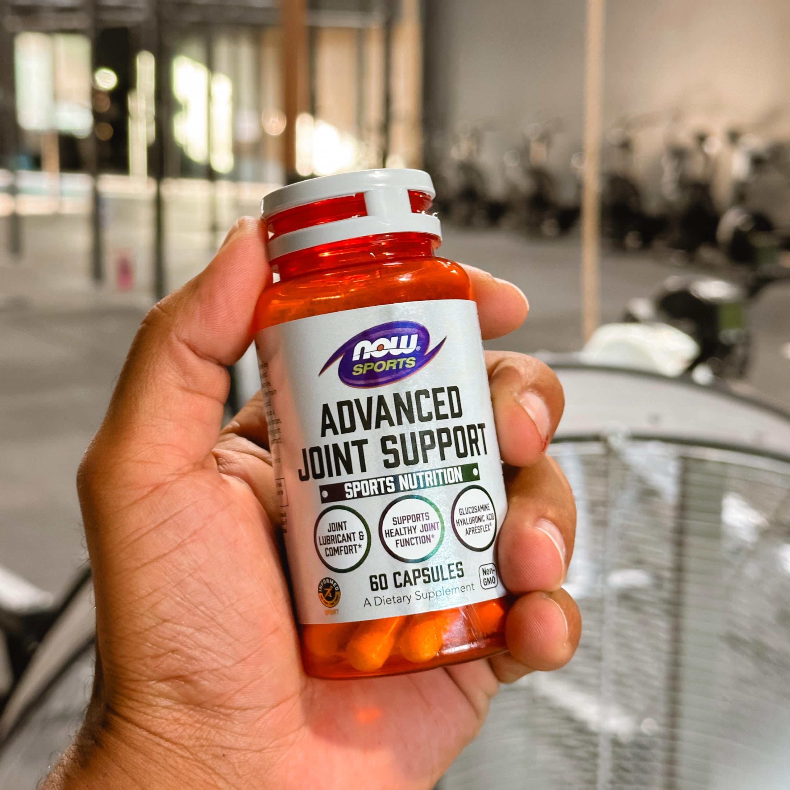 NOW Foods comparativa de tamaño del bote para entender porciones y duración