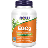 NOW Foods frasco frontal con extracto de té verde mostrando tamaño y diseño