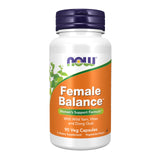 NOW Foods frasco frontal mostrando Female Balance y beneficios visibles