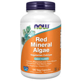 NOW Foods frasco frontal de Aquamin® D-2 mostrando cápsulas vegetales y beneficios