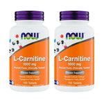 NOW Foods frasco frontal L-Carnitina mostrando presentación y beneficios