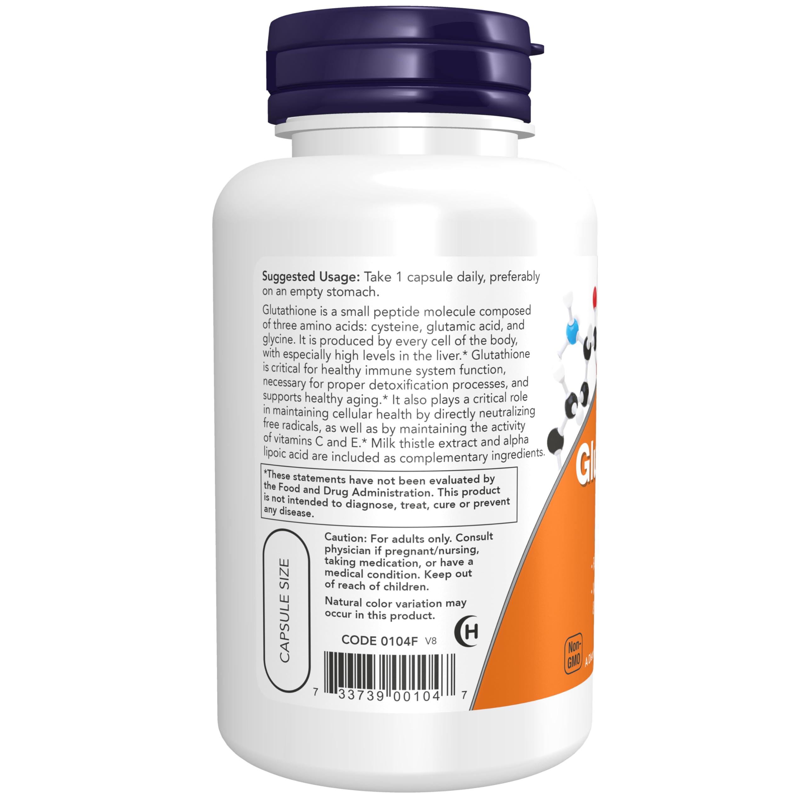 NOW Foods etiqueta con información nutricional y certificaciones claras