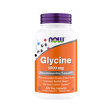 NOW Foods frasco frontal de Glycine 1000 mg, presentación 200 cápsulas, confianza de marca