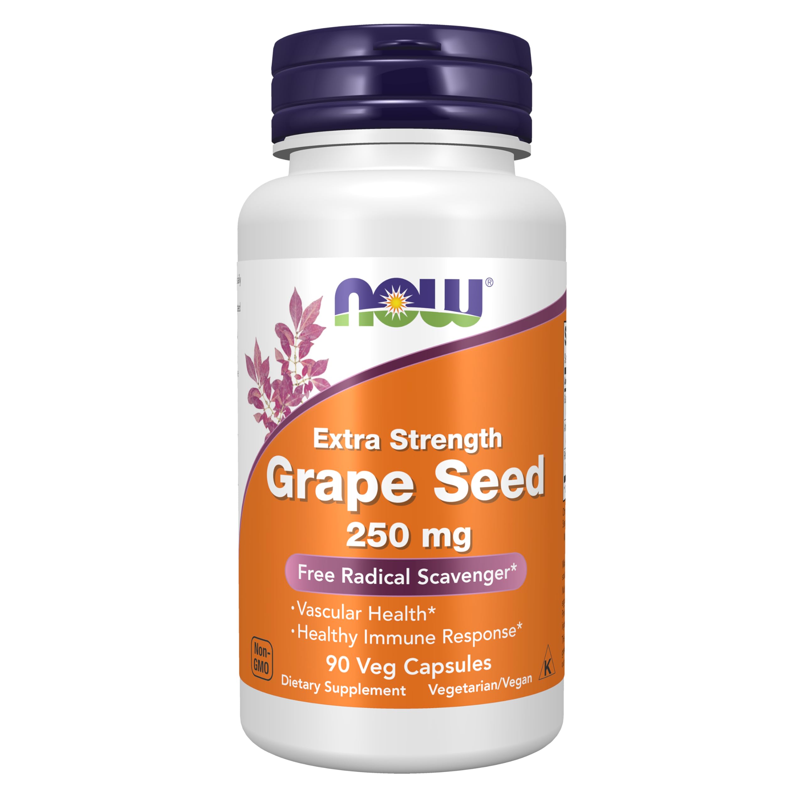 NOW Foods frasco frontal con cápsulas veganas y alta concentración de polifenoles