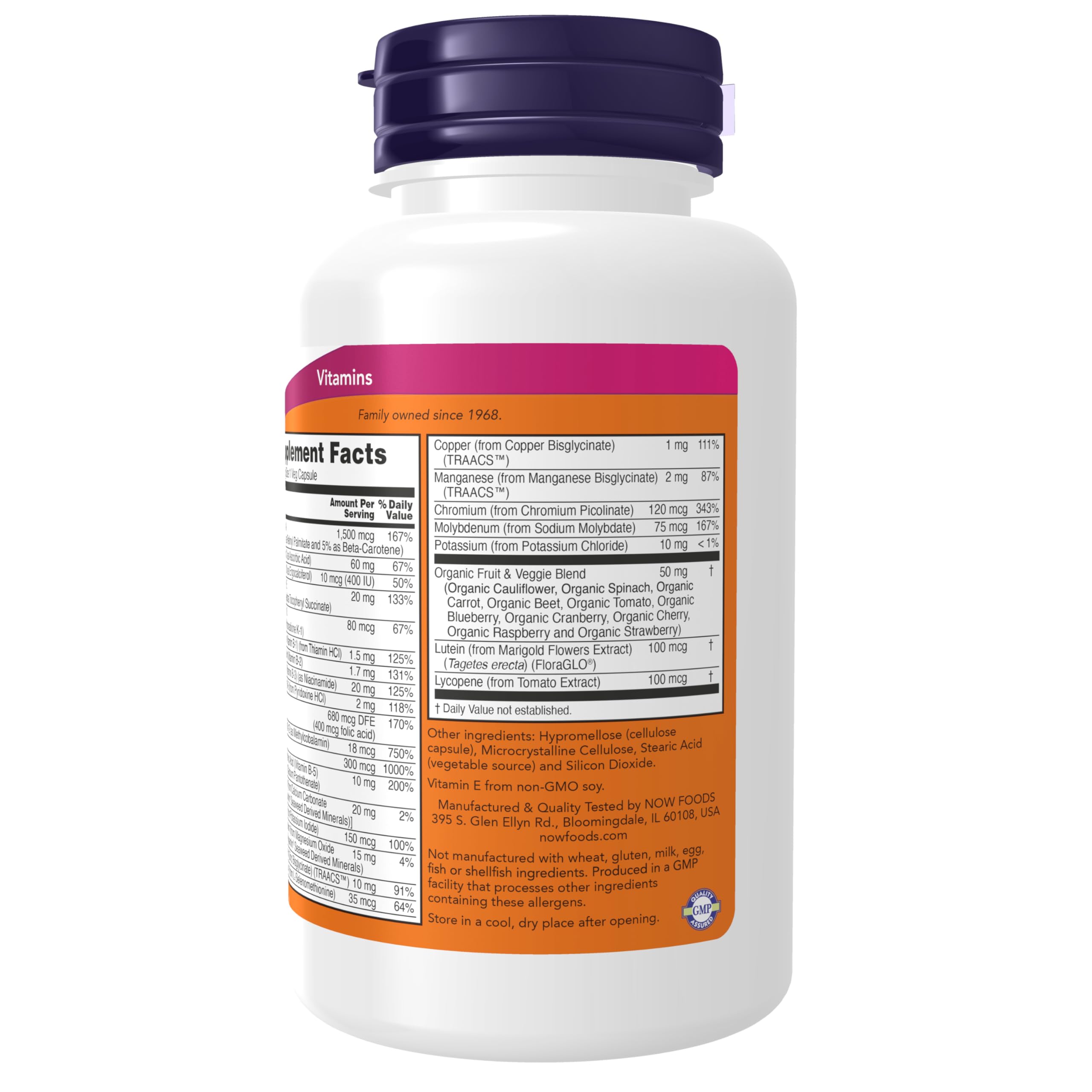 NOW Foods representación de mezcla de frutas y verduras para fitoquímicos