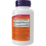 Primer plano de la etiqueta NOW Foods con ingredientes y certificaciones claras