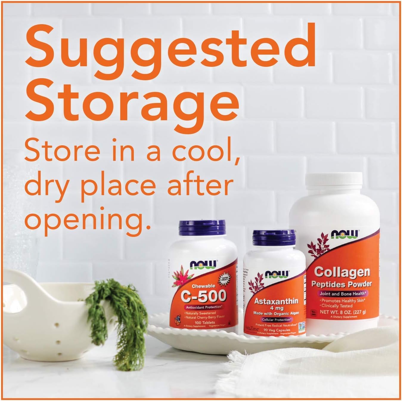 Primer plano de la etiqueta nutricional de NOW Foods L‑Carnitine con información de dosificación