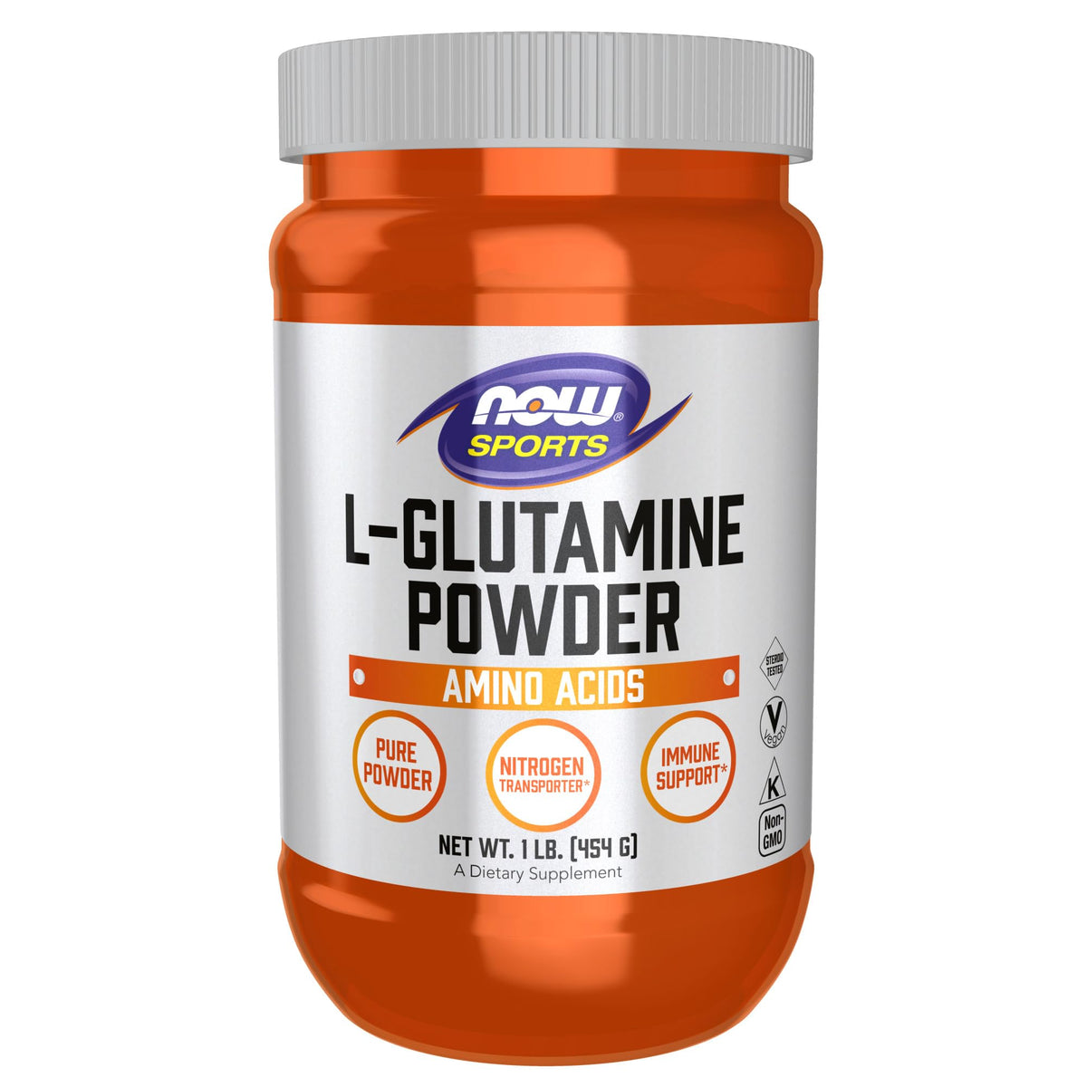 NOW Foods envase frontal mostrando etiqueta clara y pureza del producto