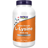 Now Foods frasco frontal de L‑Lysine 1000 mg beneficio conveniencia
