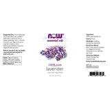 NOW Foods primer plano del aceite y textura clara para pureza