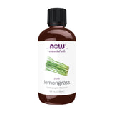 NOW Foods botella frontal de aceite de lemongrass, aroma energizante