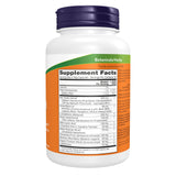 NOW Foods primer plano de etiqueta con lista de ingredientes y dosificación