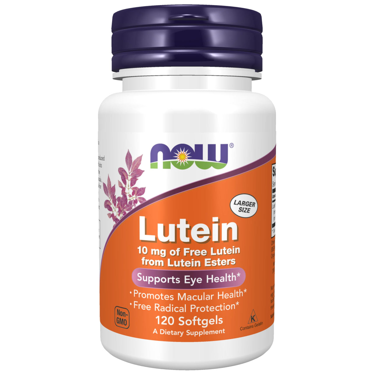 NOW Foods envase frontal mostrando 120 softgels y dosis clara