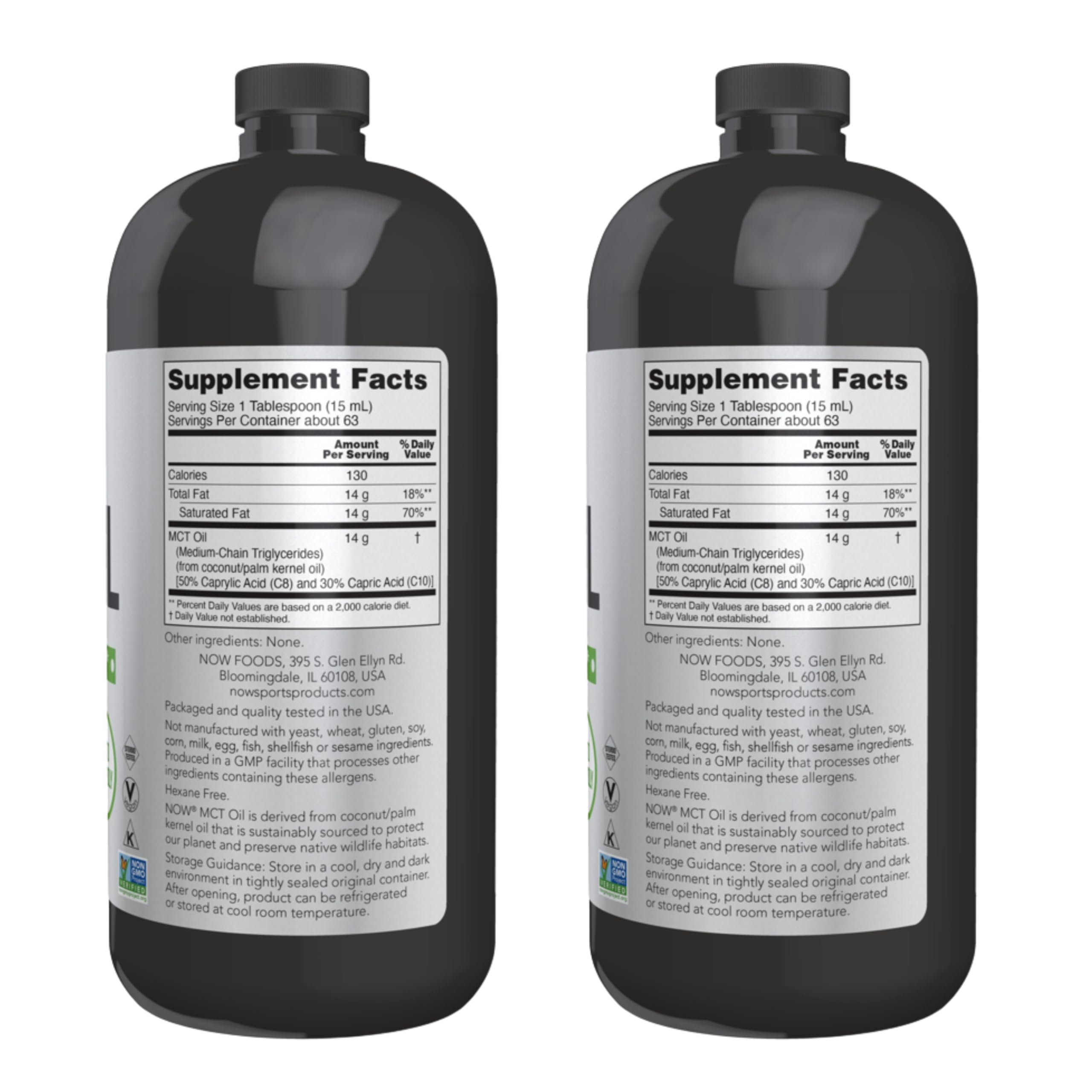 Now Foods aceite vertido en batido para energía rápida y sin sabor añadido