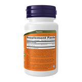 NOW Foods envase lateral con información nutricional clara y verificaciones