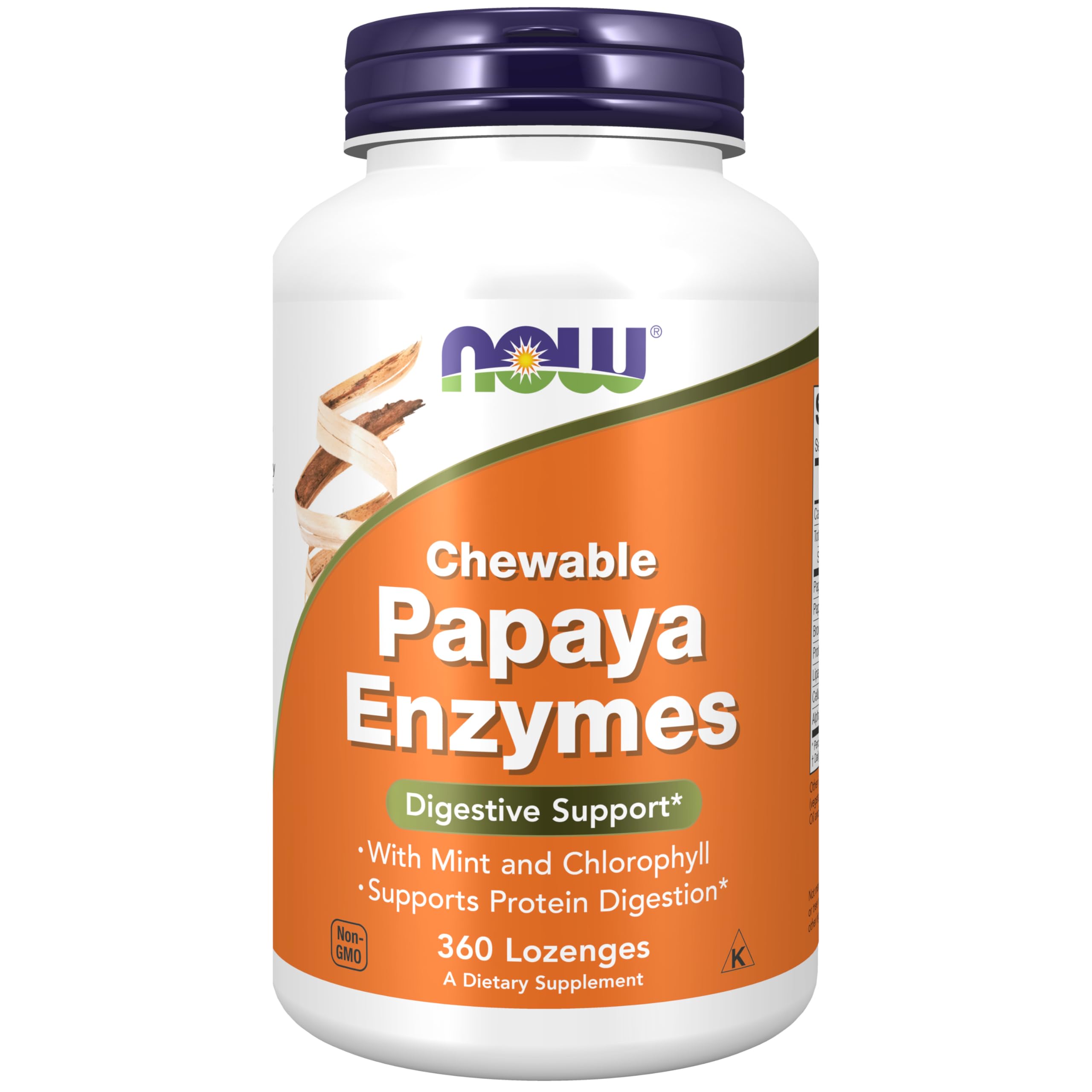 NOW Foods frontal del envase mostrando 360 pastillas y marca