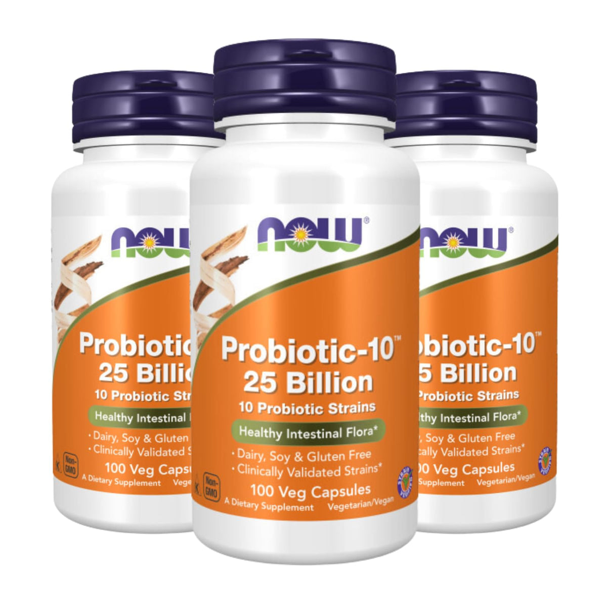 NOW Foods frasco frontal mostrando etiqueta clara y cantidad 25 mil millones UFC