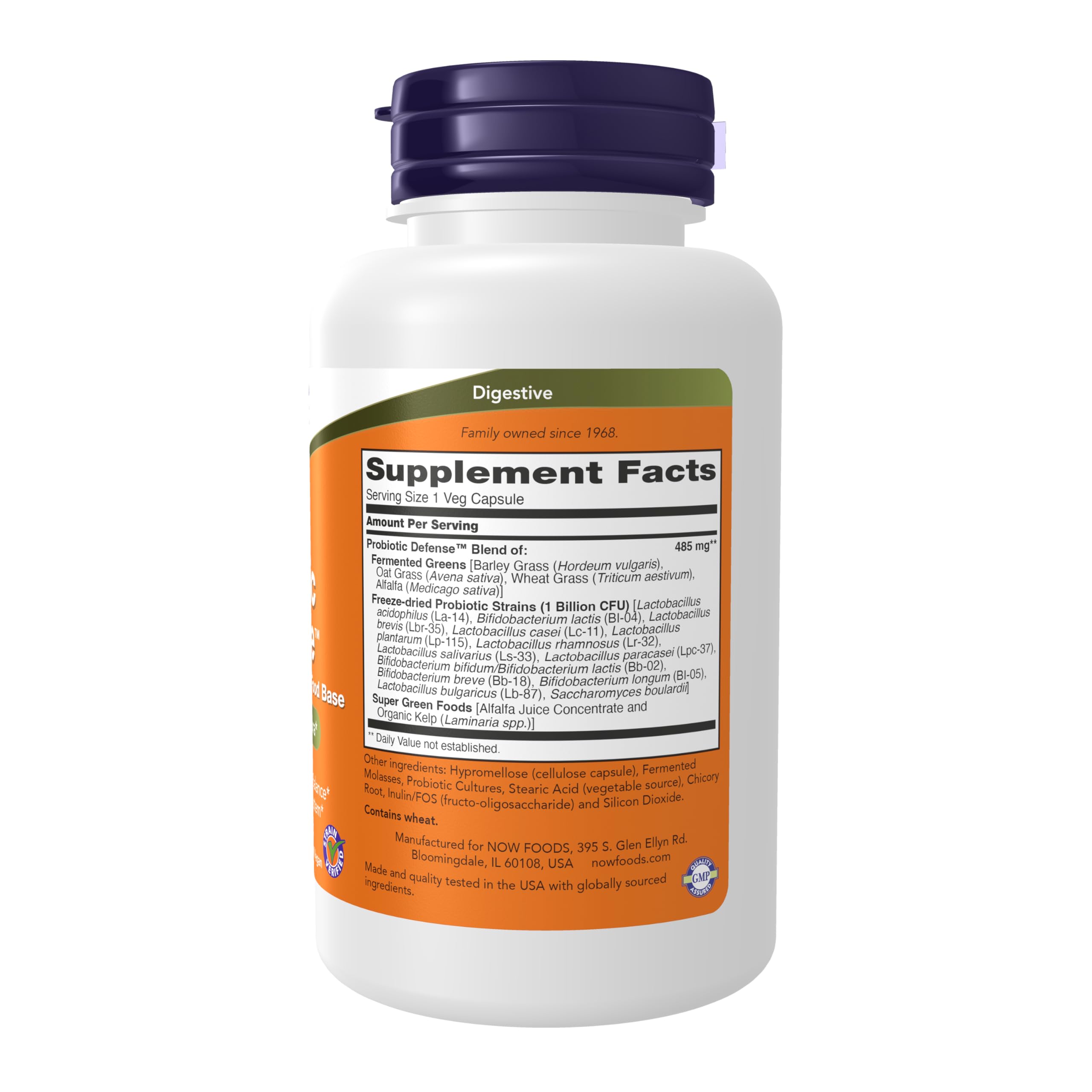 NOW Foods cápsula abierta detalle del interior, evidencia de formulación en base de alimentos