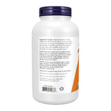 NOW Foods vaso con psyllium mezclado demostrando preparación rápida y simple