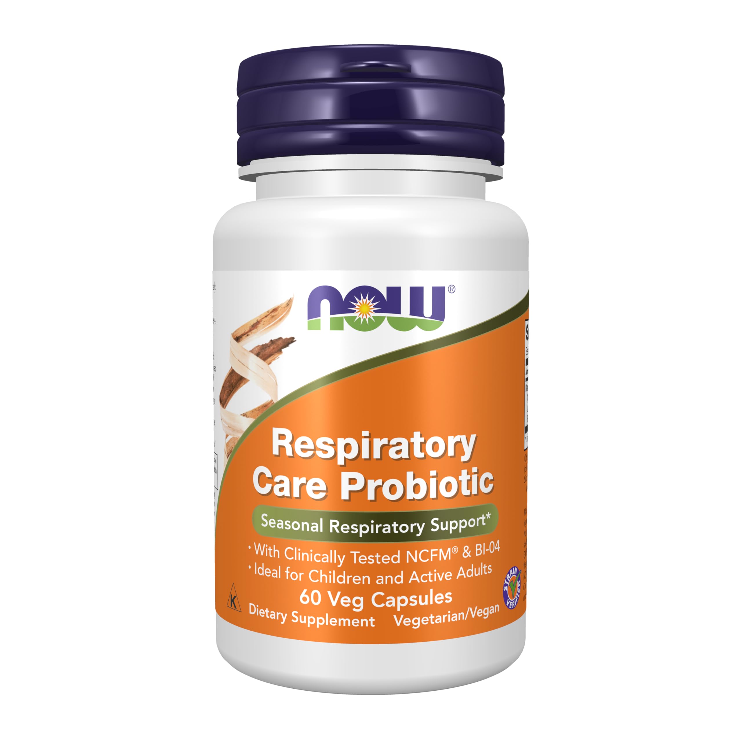 NOW Foods envase frontal mostrando la marca y beneficio respiratorio